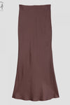 BASERANGE tight skirt SKDYF-VI-SP24 dark brown